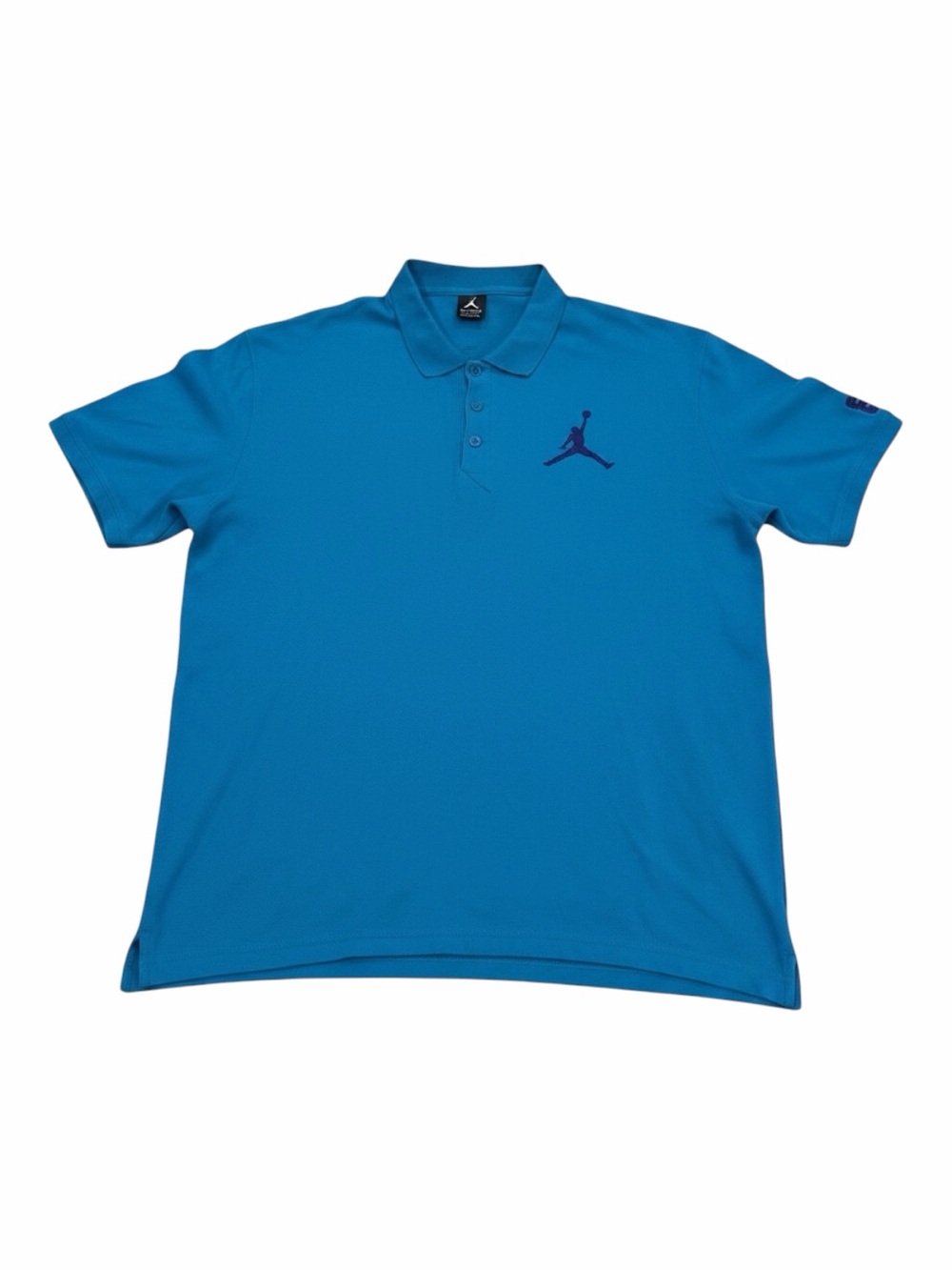 Nike Air Jordan 23 Shirt Men's Polo Basketball Blue Teal Large 2XL XXL Button